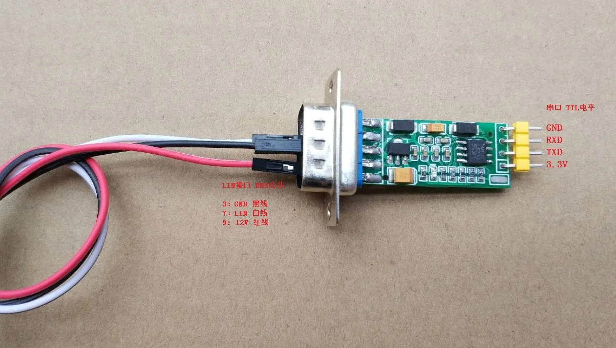 

LIN Bus Analyzer Lin Serial Port TTL DB9 Standard Interface Lin Data Analyzer