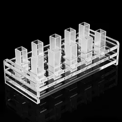 Plexiglass Cuvette Stand Universal Trasparent Cuvette Rack Suitable For Cuvette ( Liquid Sample Cell) Light Path 10 mm 10 Well