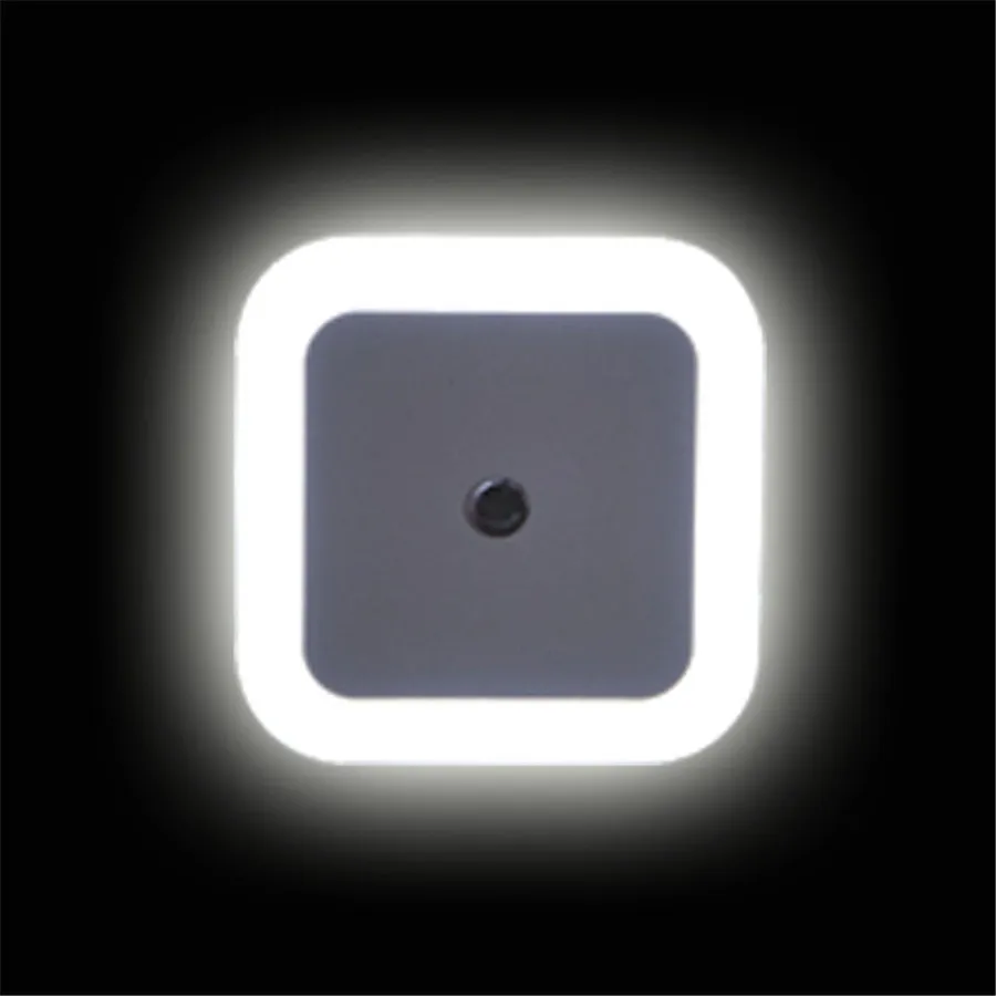 Light Sensor Square LED Night Light EU US Plug Wall Socket Light Bedroom Bedside Baby Kids Emergency LED Night Light