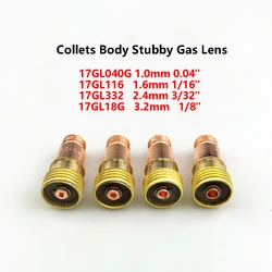 TIG 17GL Collet Body Stubby Gas Lens lenz Connector With Mesh For PTA DB SR WP-17/18/26 Torch Welding Accessories