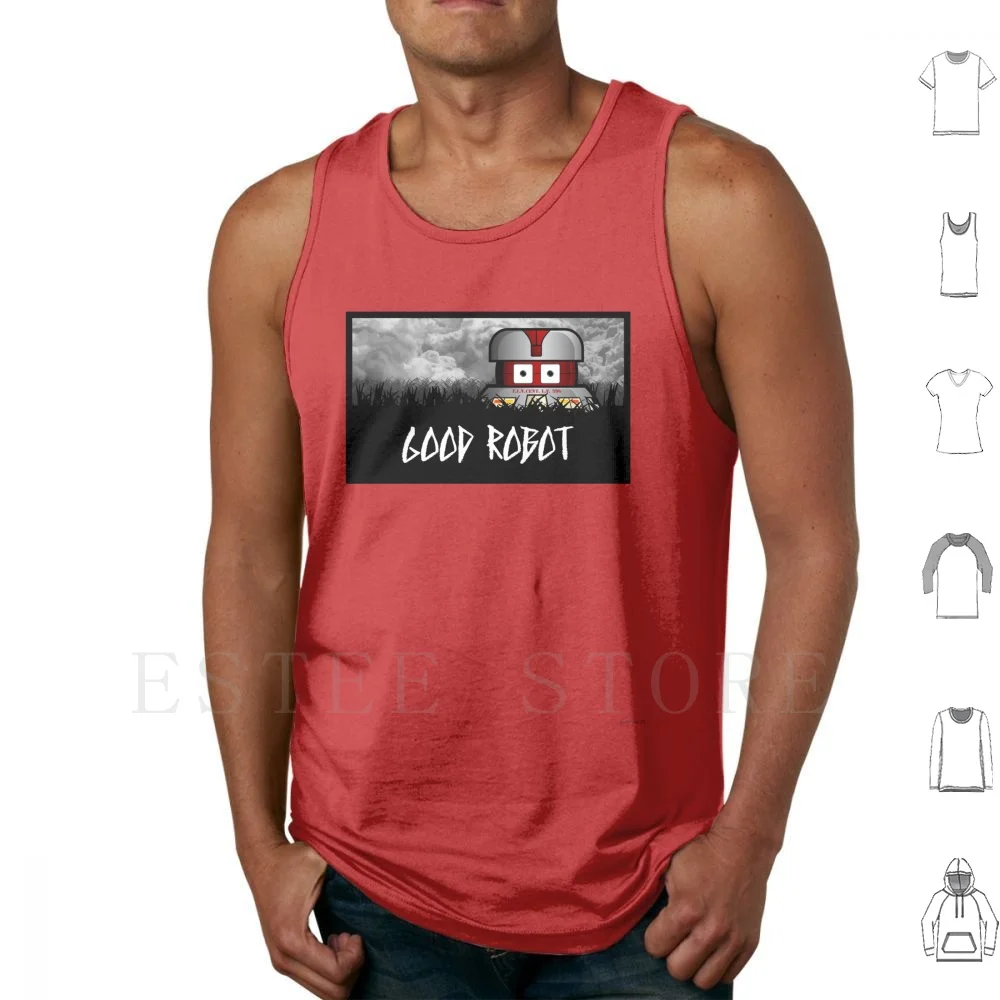 Good Robot Tank Tops Vest Sleeveless Nerdy Geeky Scifi 1970s Movie Parody Black Hole Black Hole Vincent Bad Robot Badrobot