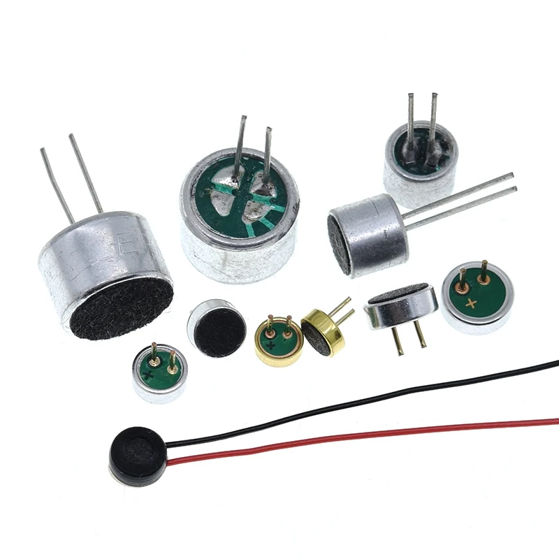 TZT 10 Stück Sortierte Elektret-Mikrofone mit 2-Pin-Anschluss 9x7mm 9767 6x5mm 6050 6x2.2mm 6022 4.5x2.2mm 4522 4x1.5mm 4015 – Detail 12