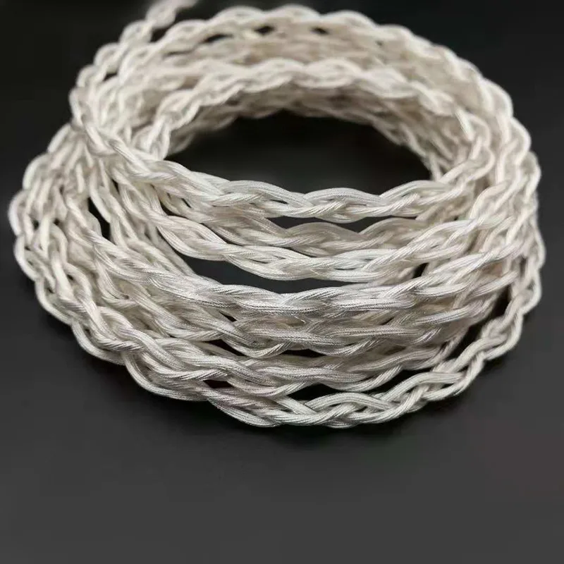 7n OCC 실버 도금 와이어, 4 공유 헤드폰 업그레이드 라인, 252 코어, OD: 4.5-5.0