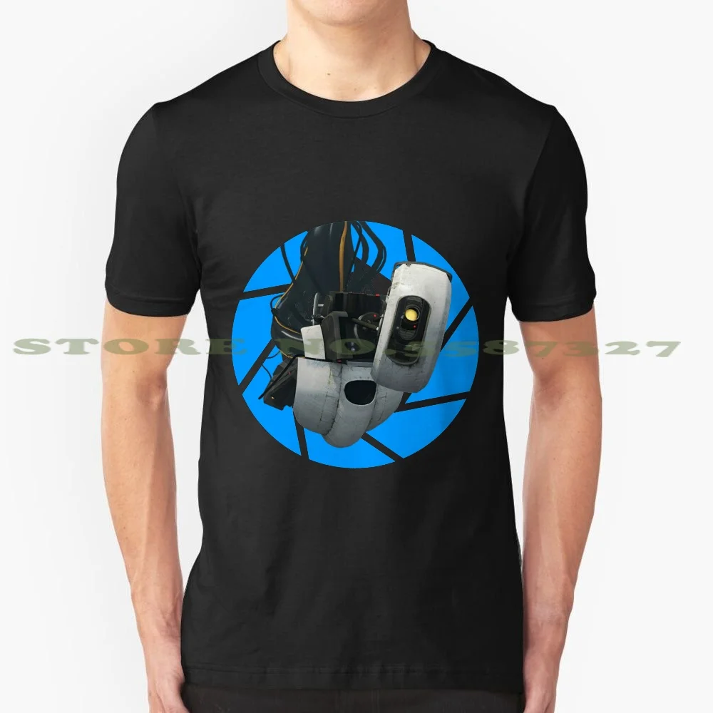 Portal Glados Fashion Vintage Tshirt T Shirts Glados Portal 2 1 Lemon Chell Lie Cake Ratman Aperture Science Annoying Boss