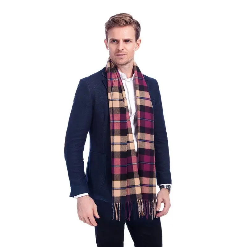 

Plaid men scarf winter fashion scarves scarf soft warm Pashimina cashmere Tartan scarves A3A17523