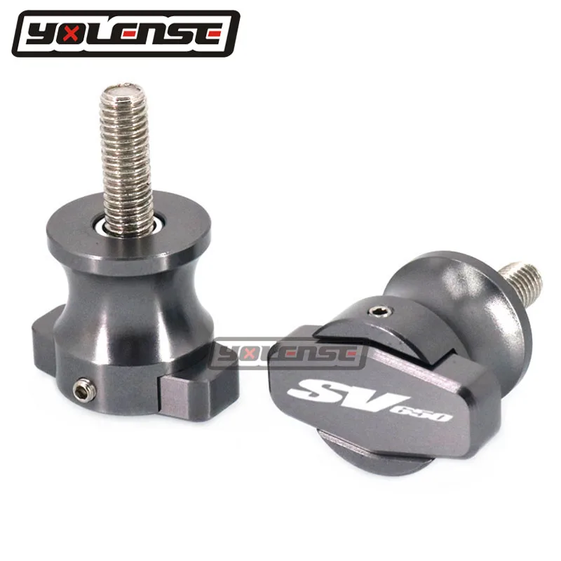 Bingkai sepeda motor CNC berdiri 8MM sekrup Slider Swingarm Spools Slider M8 untuk SV650 SV 650 SV650S SV 650 S