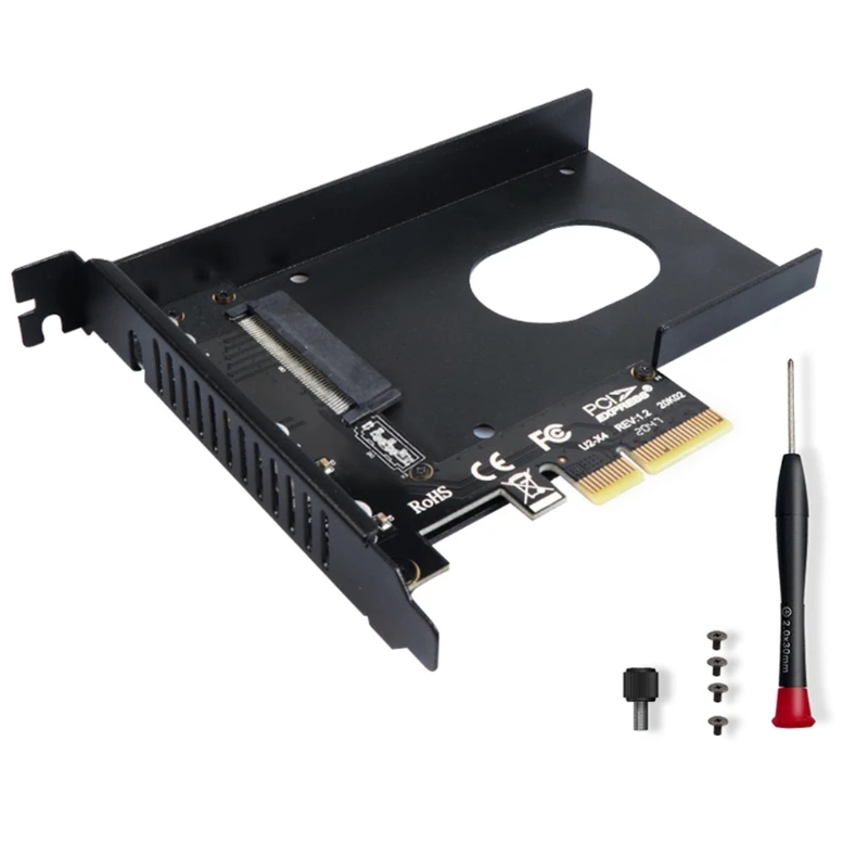 

2024 New U.2 to PCI-e Adapter, PCIe 4.0 x4 to 2.5" U.2 (SFF-8639) SSD or SATA to 2.5 SSD