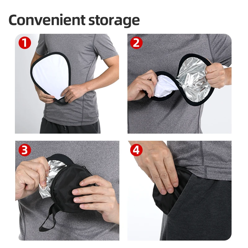 SOONPHO 30CM 60CM Reflector Photography Accessory For Photo Studio Handhold Portable 2 in1 5in1 Gold Silver Black Light Diffuser