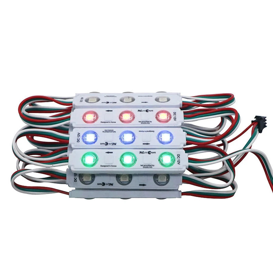 100pcs DC12V WS 2811 LED Pixel Module Running RGB IC Programmable Dream Color  3LED SMD 5050 Waterproof 20pcs Per String