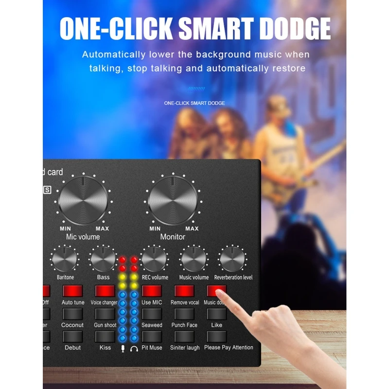 Relação de múltiplos propósitos do misturador de som estéreo 20cb para gravar o fluxo vivo conecta com o portátil da tabuleta do smartphone