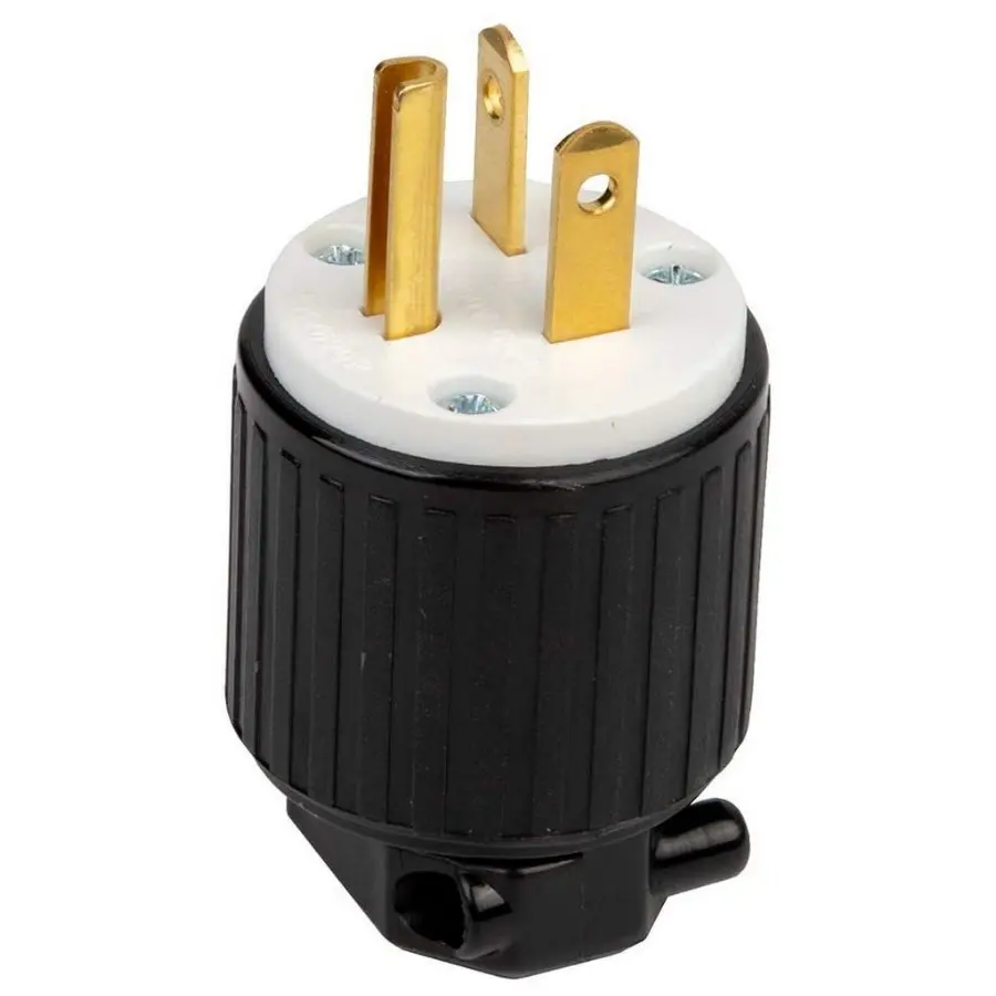 Nema 6-20P 20A 250V Industrial Plug, Easy Assembly USA Canada 3-Prong Male Straight Blade Connector