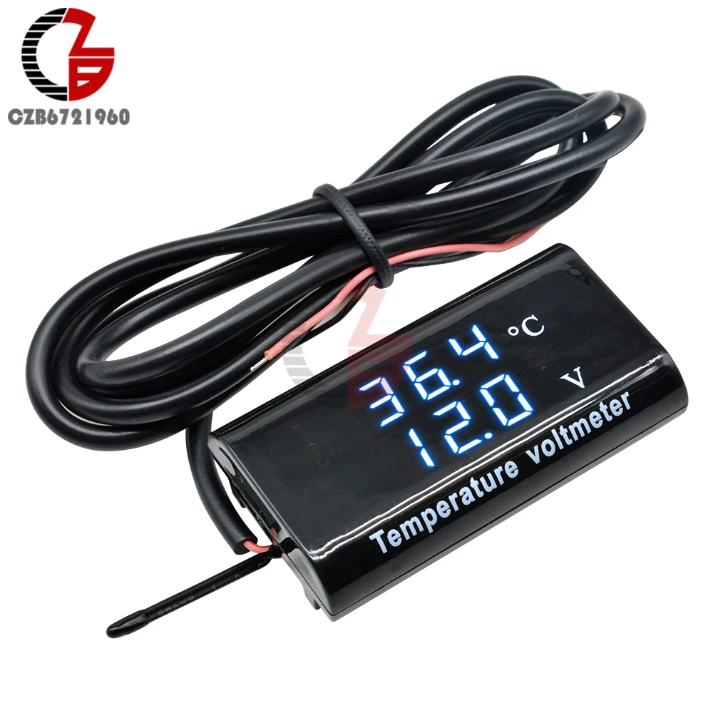 Rot LED Digital Panel-Meter KFZ Auto Motorrad Spannungsanzeige 12V 24V Voltmeter Rot LED Digital Panel-Meter KFZ Auto Motorrad Spannungsanzeige 12V 24V Voltmeter