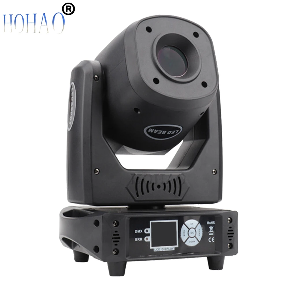 HOHAO 1pcs Top 100w High Brightness Led Moivng Head Spot Gobo Light  Dmx512 12/12Ch With 3 Prism  For Dj Disco Club Concert Best