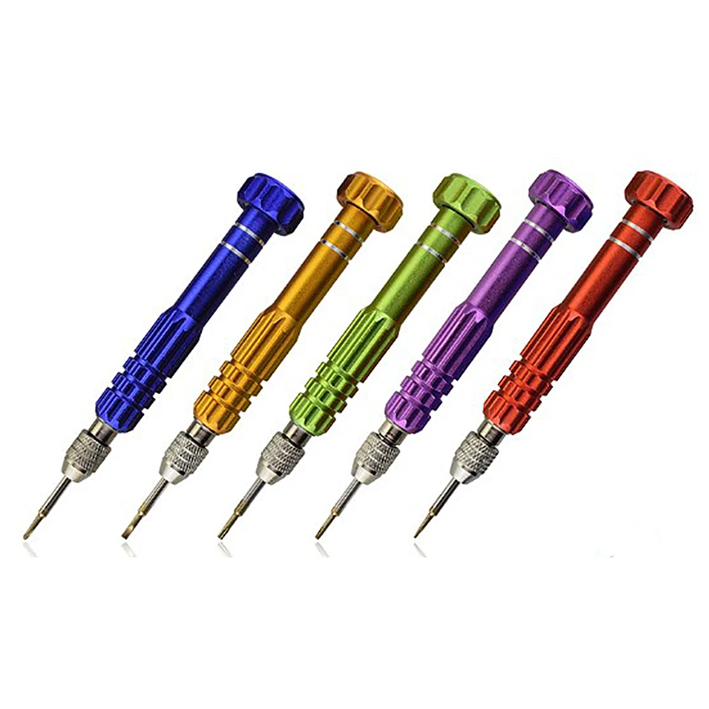 5-In-1Colorful Multi-Function Screwdriver 5 pcs Screw Bits a Kit Glasses Clock Watch Mobile Phone Repairing Tool