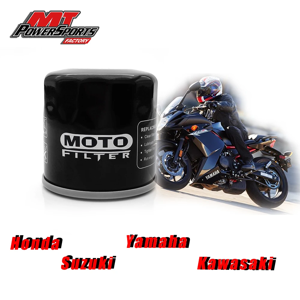 MT Motorcycle Oil Filter Moto Fuel Filter Accessories For Honda Kawasaki Suzuk Yamaha MV Agusta Triump Arctic Cat ATV HF204