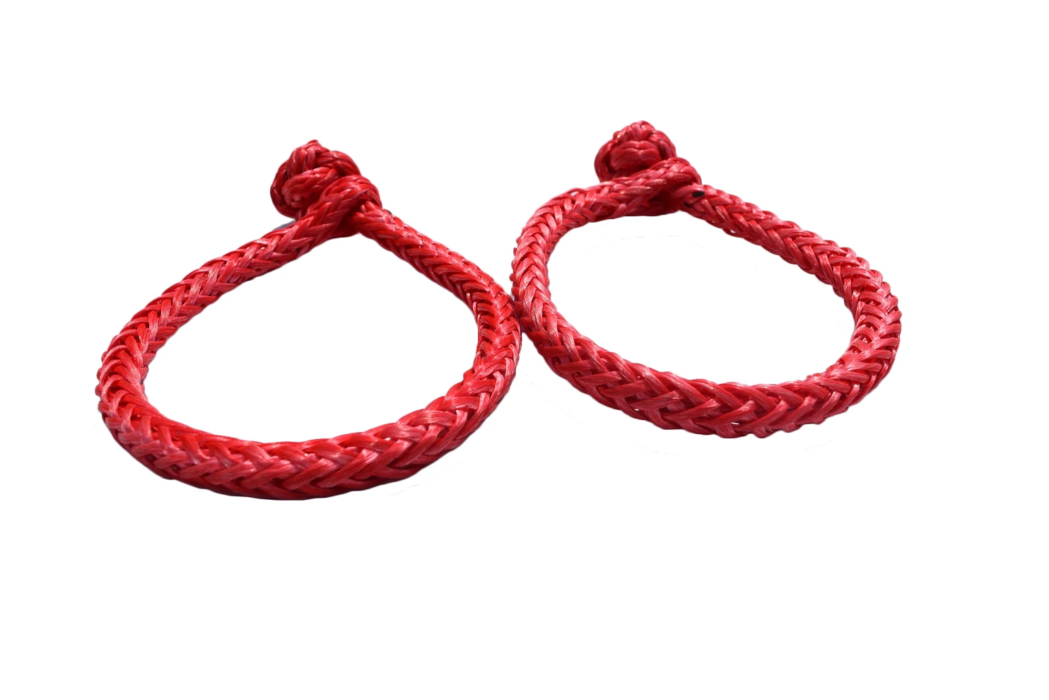 

2pcs Red 4mm*80mm Synthetic Soft Off Road Shackles 6200 lbs Maximum Break Strength,Rope Shackles for ATV UTV YACHT