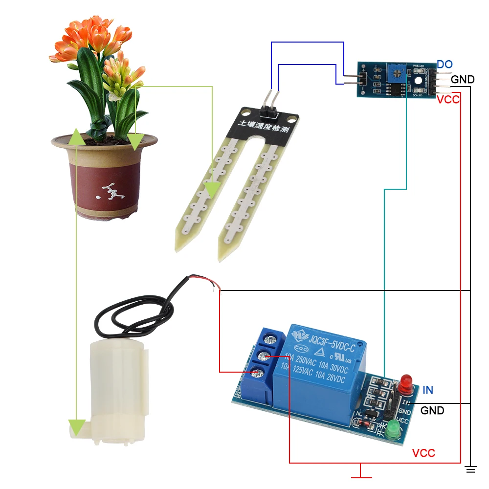 Water Pump Module Kit Automatic DIY Soil Moisture Detection Garden Drip Watering Watering Irrigation System