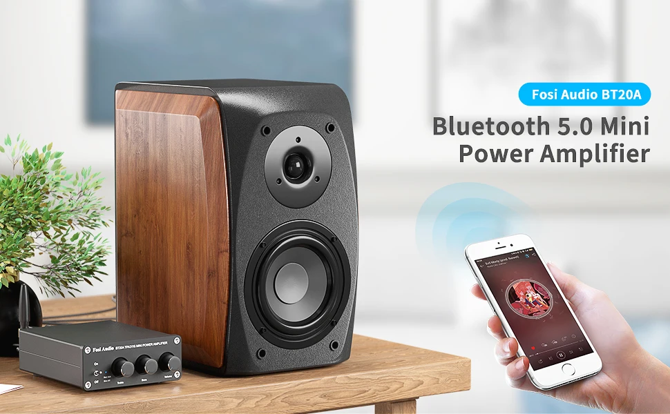 Amplificateur Bluetooth 100W TPA3116D2 Stéréo Fosi Audio
