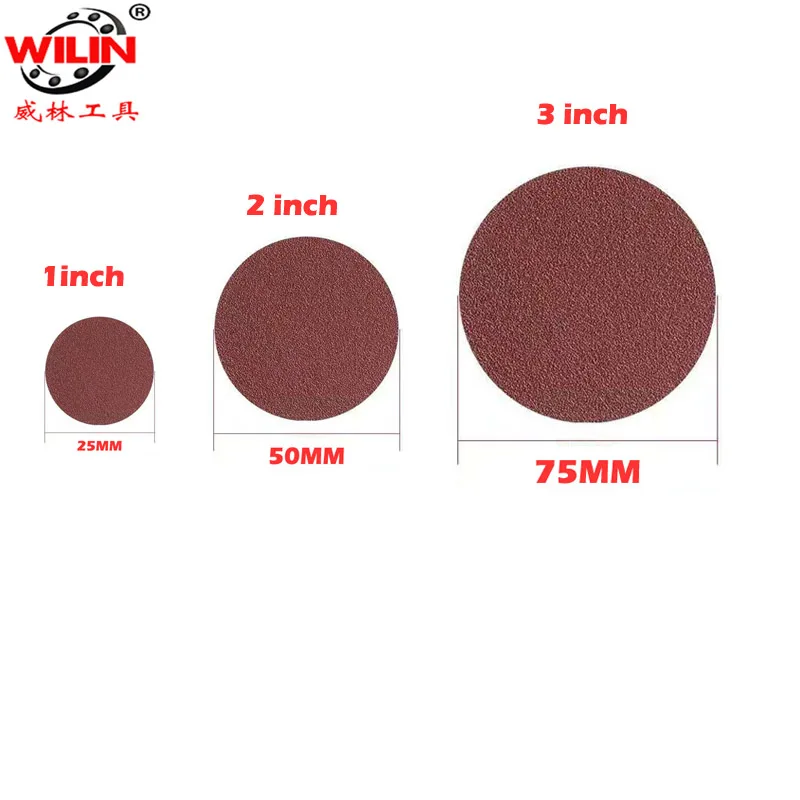 100pcs 1/2/3 Inch Sandpaper Round Shape Sanding Discs Abrasive Tool Parts Buffing Sheet Sandpaper Sander Polishing Pad
