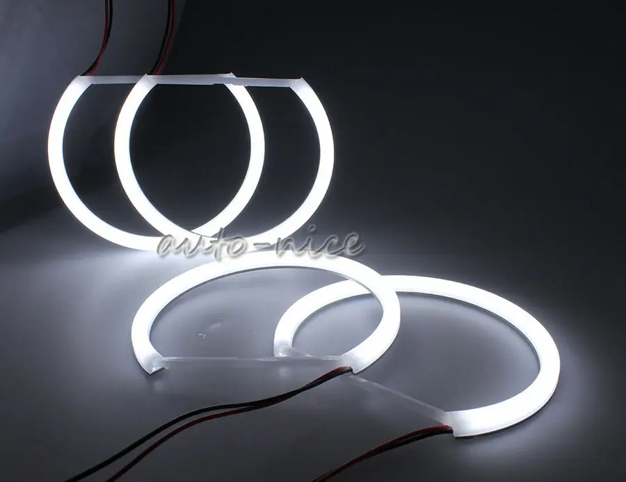 

131+146mm For BMW E46 Non-HID Halogen Headlight Cotton LED Angel Eyes Halo Rings