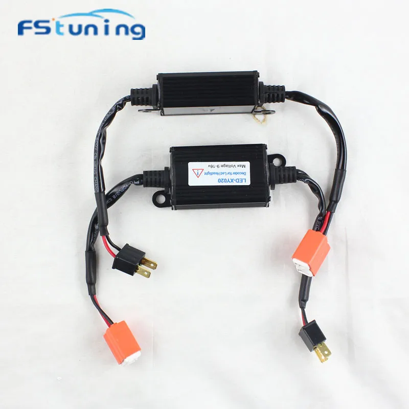 FStuning 2PC Car H1 H3 H7 H11 9005 9006 HB3 HB4 LED Canbus Decoder Warning Canceller led headlight Error Capacitor load resistor