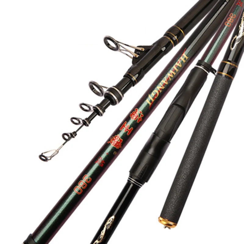 Carbon Rock Fishing Rod 3.6m 3.9m 4.2m 4.8m Powerful Telescopic Spinning Fishing Rod Travel Carp Pole Long Cast Surfing Rod