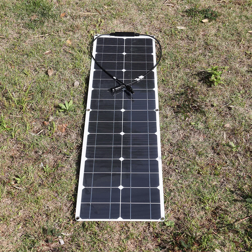 50W 100W Monocrystalline Flexible Solar Panel Kit 12V Battery Charger System For Home Camping Car RV Boat Off-grid Applications