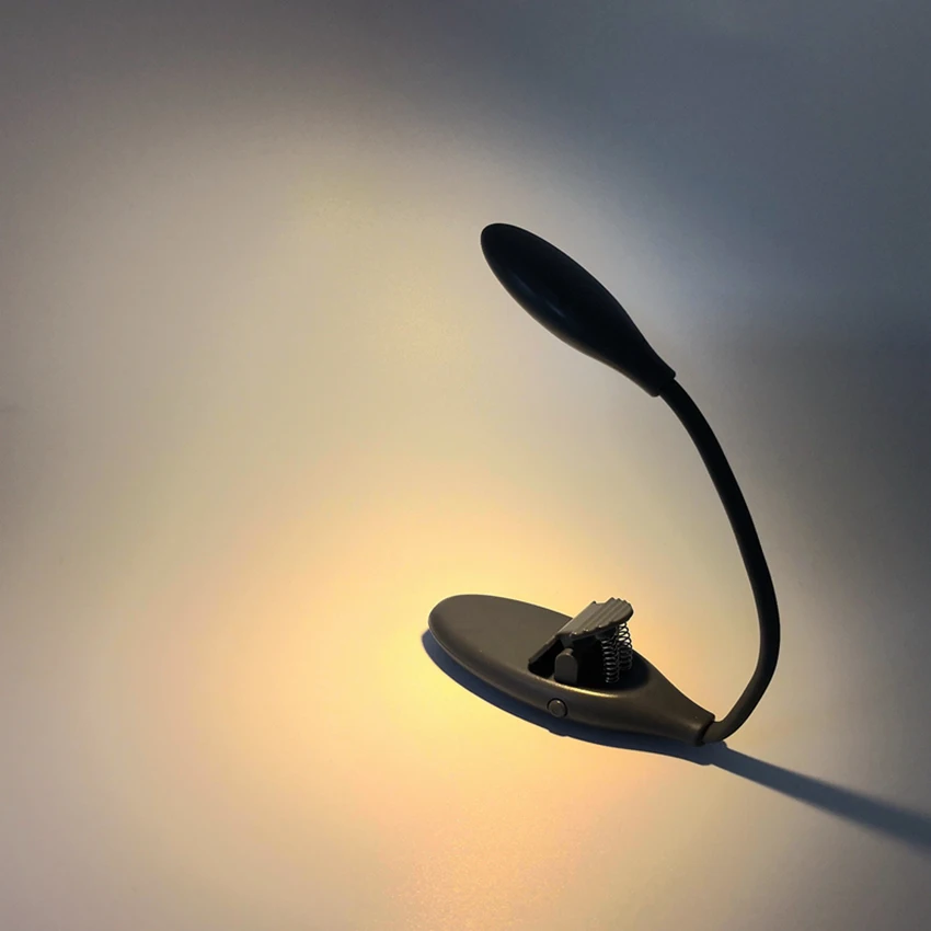 Warm Light Book Light USB LED Rechargeable Mini Clip-On Desk Lamp Flexible Nightlight Reading Lamp for Travel Bedroom Book