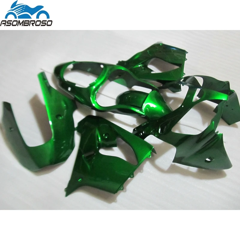 

Lowest Price Injection plastic Bodyworks for Kawasaki Ninja ZX9R fairing kit 2000-2001 shiny green fairing set zx9r 00 01 DW14