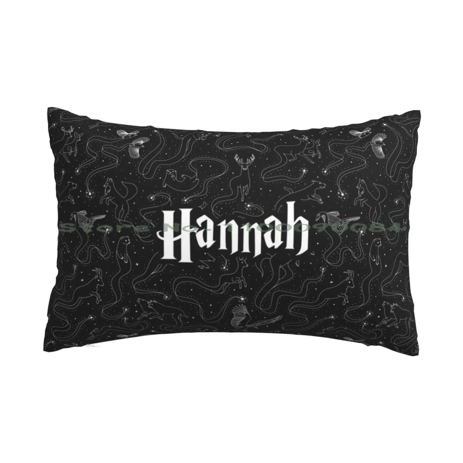 Hannah Expecto Patronum-Magic Wizard Name Pillow Case 20x30 50*75 Sofa Bedroom Letters Fonts Lettering Slytherine Slitherine