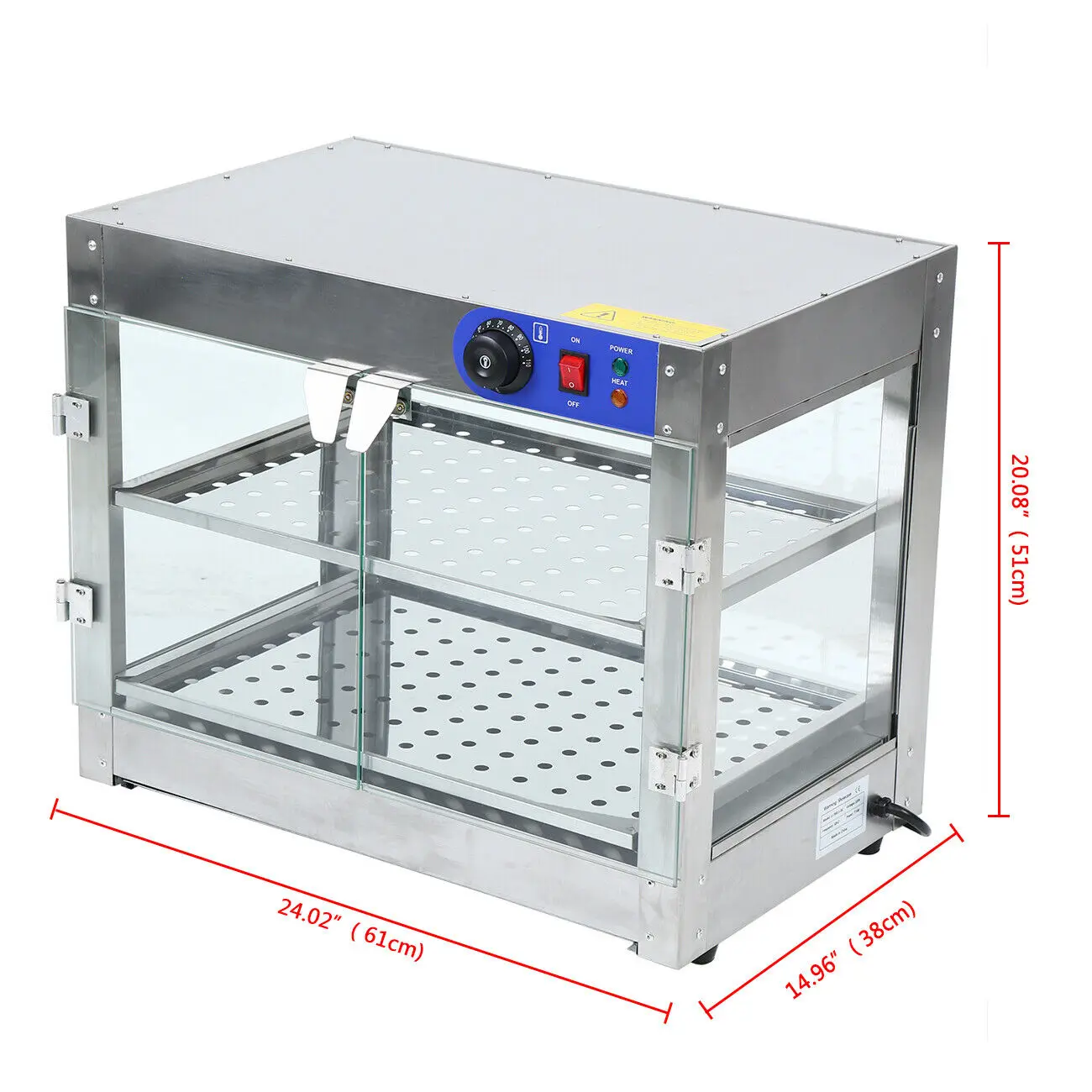 Imagem -03 - Aquecedor de Exibição em Aquecedor de Alimentos Preservação de Calor Vitrine para Uso Doméstico Comercial Restauração Aço Inoxidável