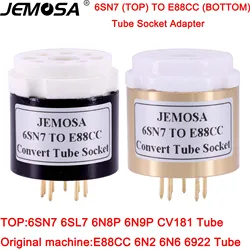 1PC Vacuum Tube Adapter Socket 6SL7 6N8P 6SN7 TO ECC88 E88CC 6DJ8 6922 Tube Amplifier Convert Socket Audio DIY