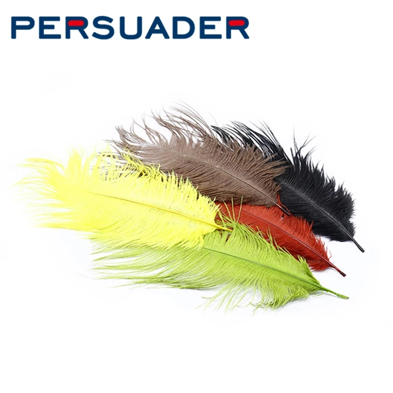 Persuader 10pcs fly tying ostrich feather 8 optional colors nymph throax collar fly tying materials fly fishing streamer tails