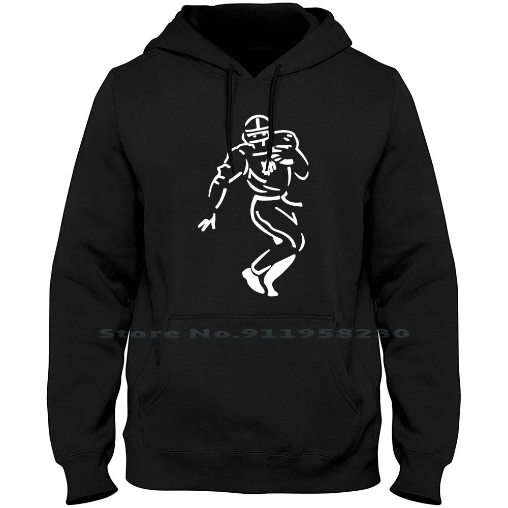 Undefeated Stencil Football Hoodie Sweater Cotton Undefeated Football Stencil Defeat Music Humor Foot Ball Ten Fun Eat St