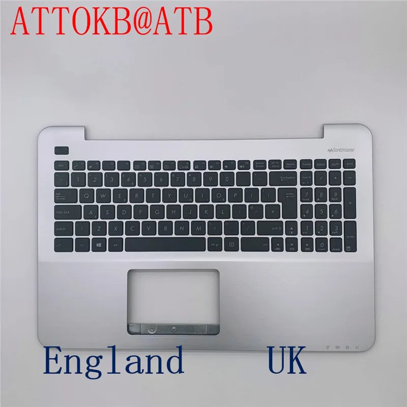 Imagem -04 - Teclado para Laptop Asus Novo uk po it para X555lb A555l F555l R556l Vm510l W519l Y583l R556 X555ua X555dc X555q Capa de Descanso com c