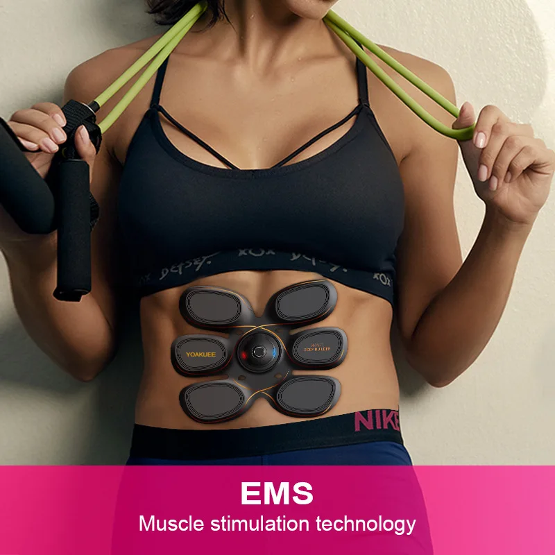 EMS Smart Fitness Abdominal Muscle Stimulator Newest Mobile Phone Application Control Home Gym Office Fitness Equipment