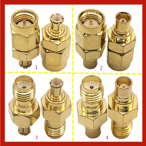 

1pcs sma to mcx Connector SMA To MCX Male plug & Female jack RF Coaxial Adapters