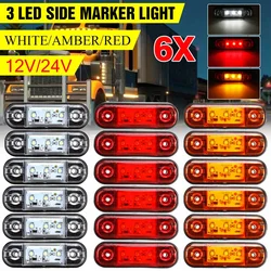 12V 24V LED Side Marker Lights Car External Lights Warning Tail Light Signal Brake Lamps for Truck Trailer Lorry Bus