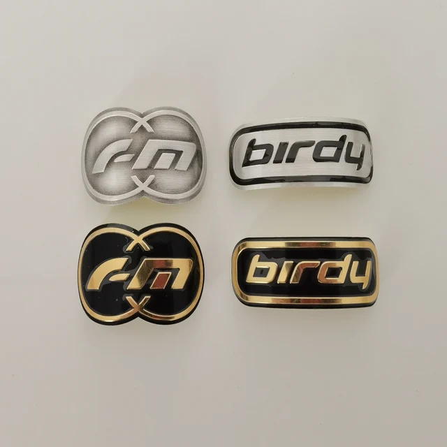 Fm-birdy głowica rowerowa naklejana etykieta BMX składany rower rower MTB przednia rama naklejka rowerowa Tag, osobisty naklejka dekoracyjna