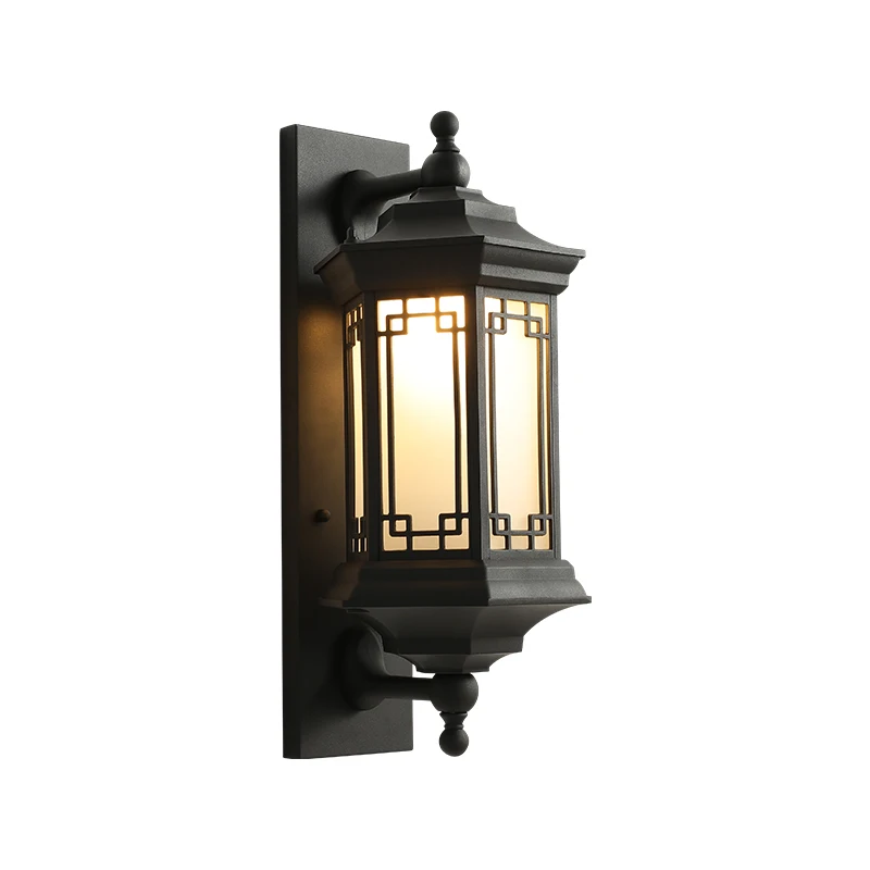 Chinese Retro Waterproof Wall Lamp Balcony Courtyard Gate Corridor Exterior Wall Lamp Outdoor Landscape Lighting