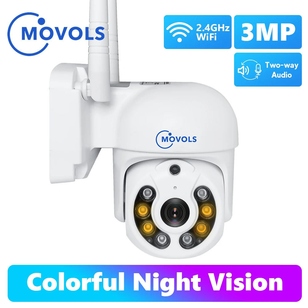 MOVOLS 3MP 5MP IP Camera Smart Tracking Wireless Two Way Audio PTZ Outdoor Waterproof Video Surveillance CCTV Security Camera