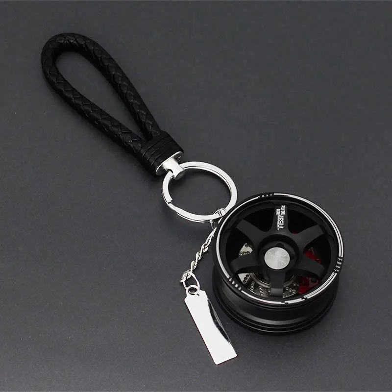 

Car Key Chain Wheel For Key Ring Holder Auto Aluminum Wheels Rim Model Customize Logo Keyrings For Keys Moto Pendant Keychain
