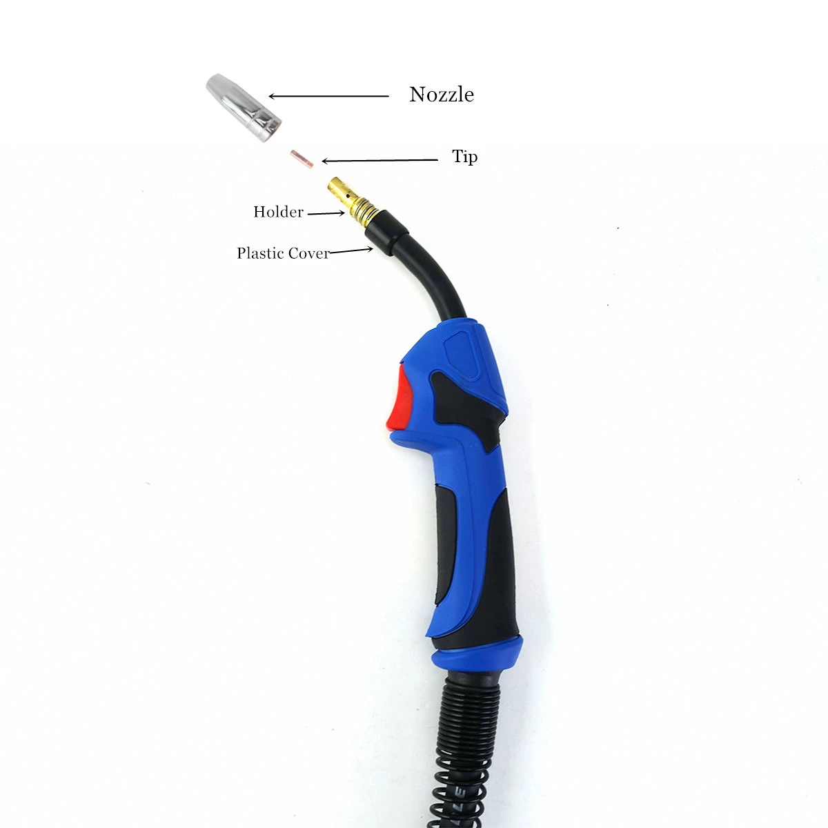 15AK MIG torcia per saldatura 3m 10ft raffreddato ad aria connettore ue MAG saldatore pistola per saldatrice 180A