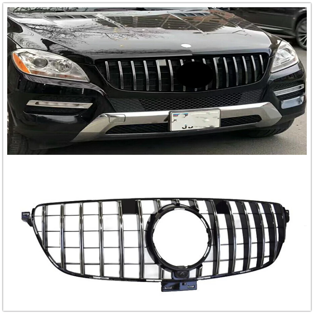 

Grill Front Grille For Mercedes Benz GLE Class W166 W292 Coupe GLE300 GLE350 GLE400 GLE500 2015-2019 Upper Bumper Hood Mesh Grid