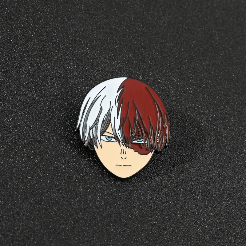 Dongmanli Anime My Hero Academy Character Enamel Pin Badge Brooch Trend Men and Women Todoroki Cartoon Anime Pattern Badge Gift