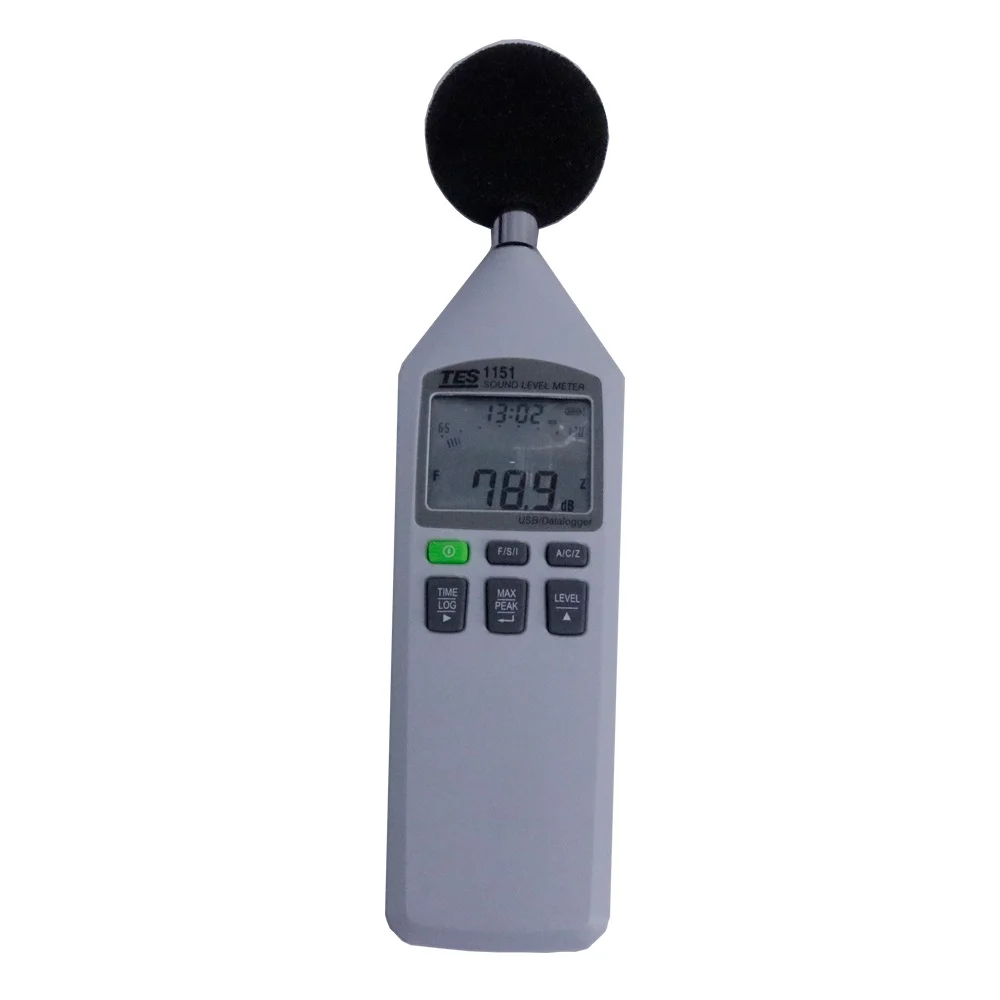 TES-1151 Digital Sound Level Meter AC / DC Output 0.1dBBack-Screw For Tripod Fixture,Measuring Instrument 30 to 130 dB.