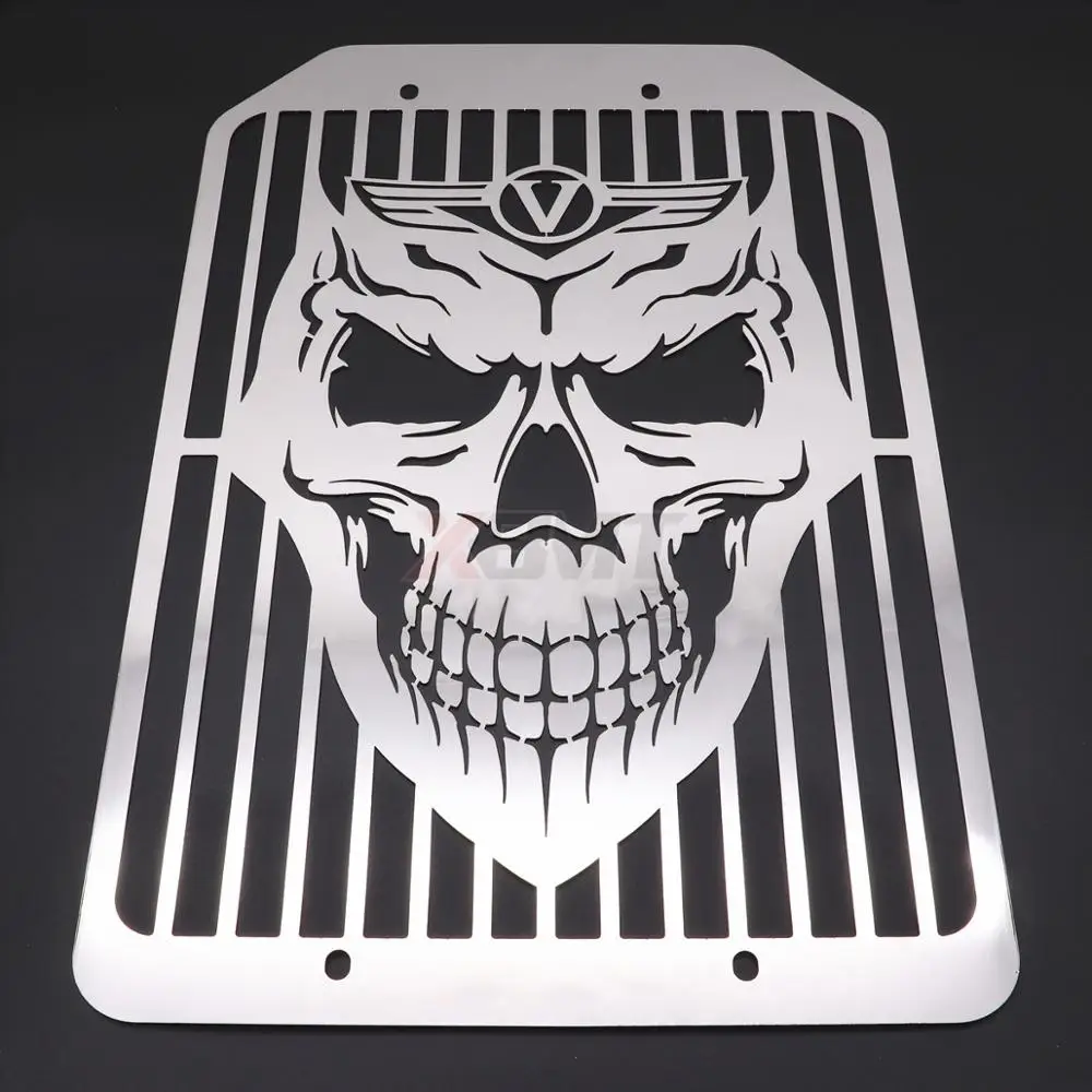 Motorcycle Skull Radiator Grille Protector Water Cooler Grill Cover For Kawasaki VN1700 VN 1700 All Year