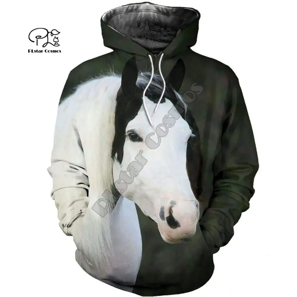 PLstar Cosmos Horse Art Animal Tracksuit 3DPrinted Hoodie/Sweatshirt/Jacket/MenWomen Casual Harajuku colorful fit style-1