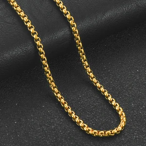 2/3/4/5mm Gold Bladed Edelstahl Quadratkasten Strom Rollmetallschmuck für Frauen und Männer Cholerry 14 - 40 Zoll 8 Hauptverkäufe 35 mm Roll - №5