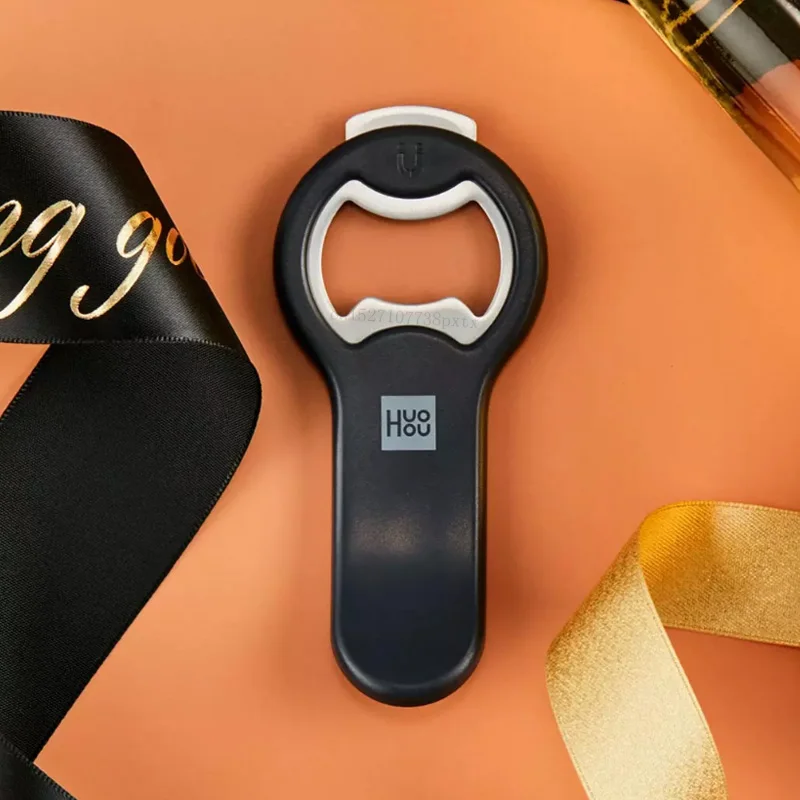 2022 huohou magnético aço inoxidável latas de cerveja abridor automático abridores de cerveja barra cozinha ferramentas para churrasco